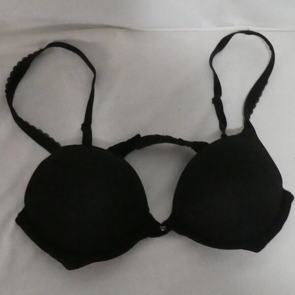 VICTORIA'S SECRET - Body By Victoria - Push-Up | 32C | Solid Black Push-Up Bra - Picture 1 of 15